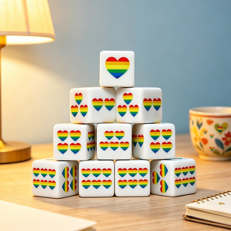 Board Game Live - CANDYPIXEL 12 pezzi di dadi Rainbow