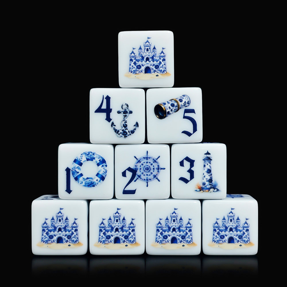 Set di 12 Dadi Acrilici Blu Na - Board Game Live recensione e prezzo